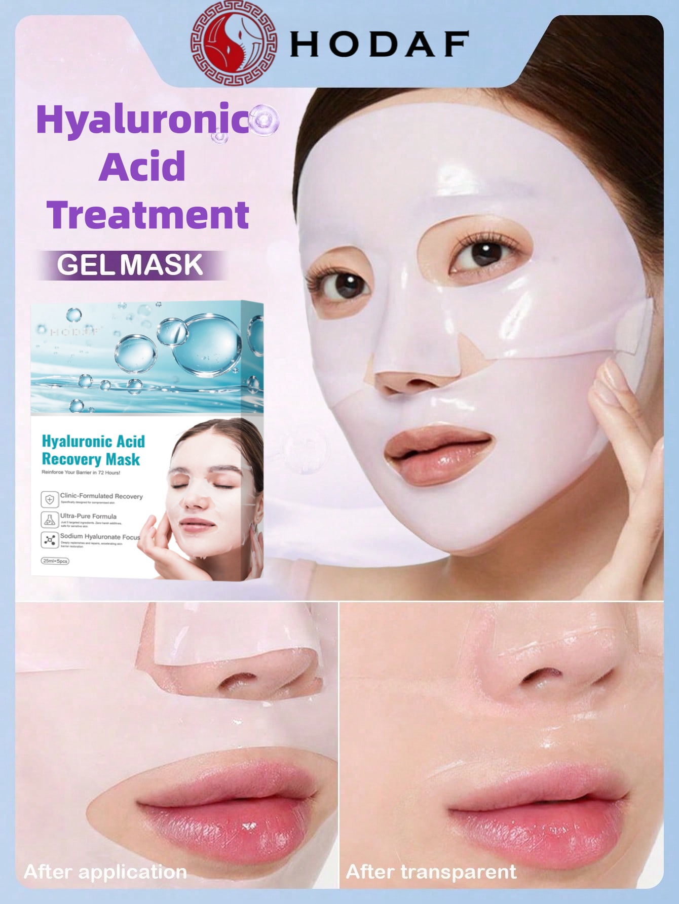 Luxury Skincare Shop - HODAF 5pcs Hyaluronic Acid Hydrating Facial