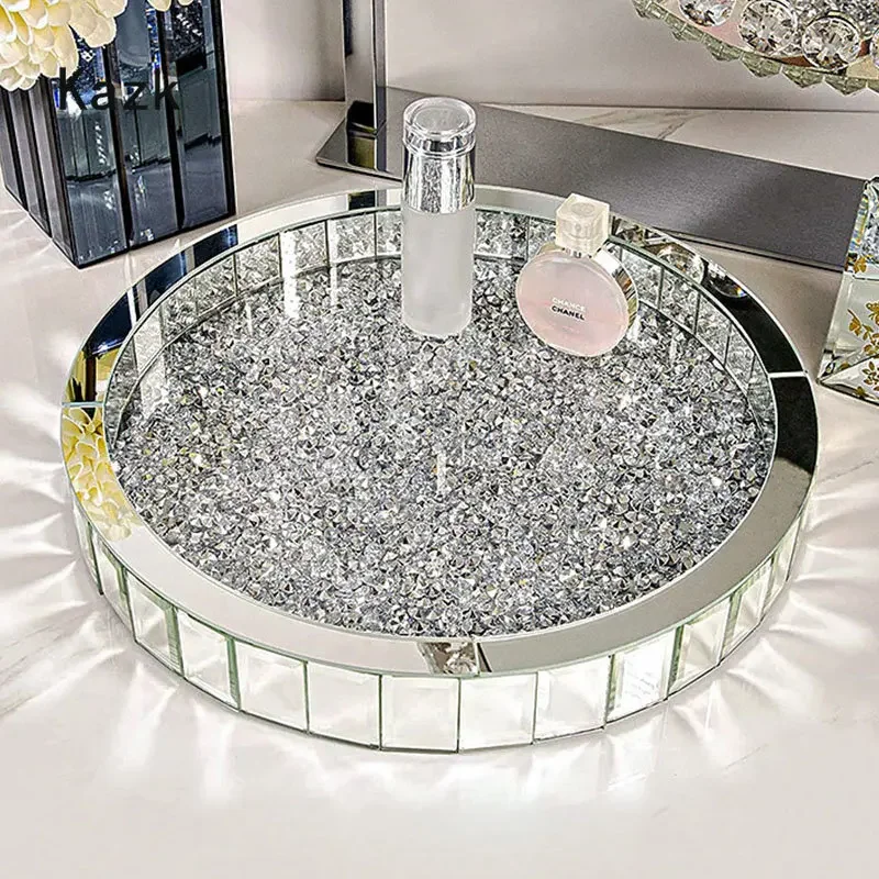 Luxury Skincare Tray - Sang Trọng Hoa Kim Cương Kính