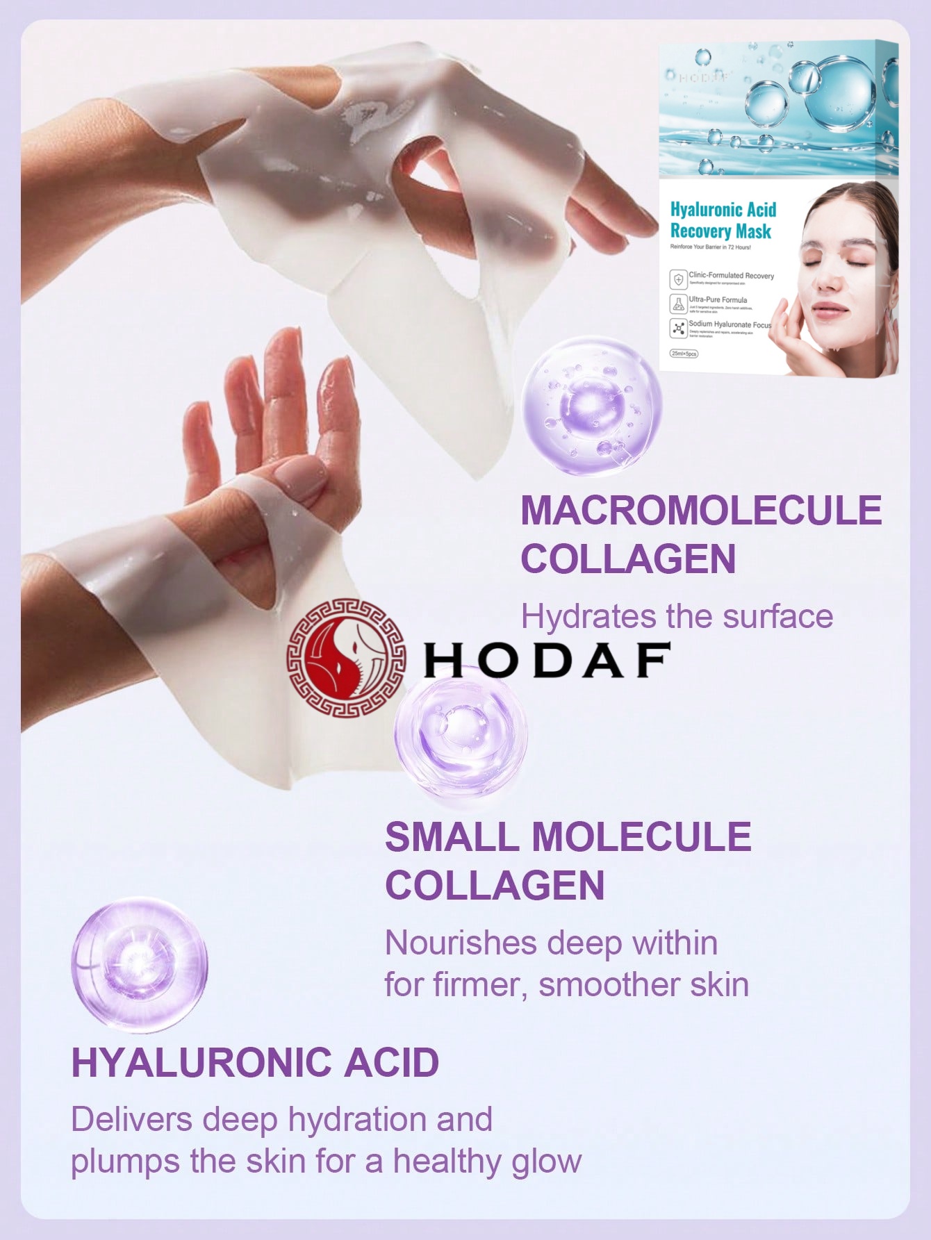 HODAF 5pcs Hyaluronic Acid Hyd - đánh giá và giá Luxury Skincare Shop
