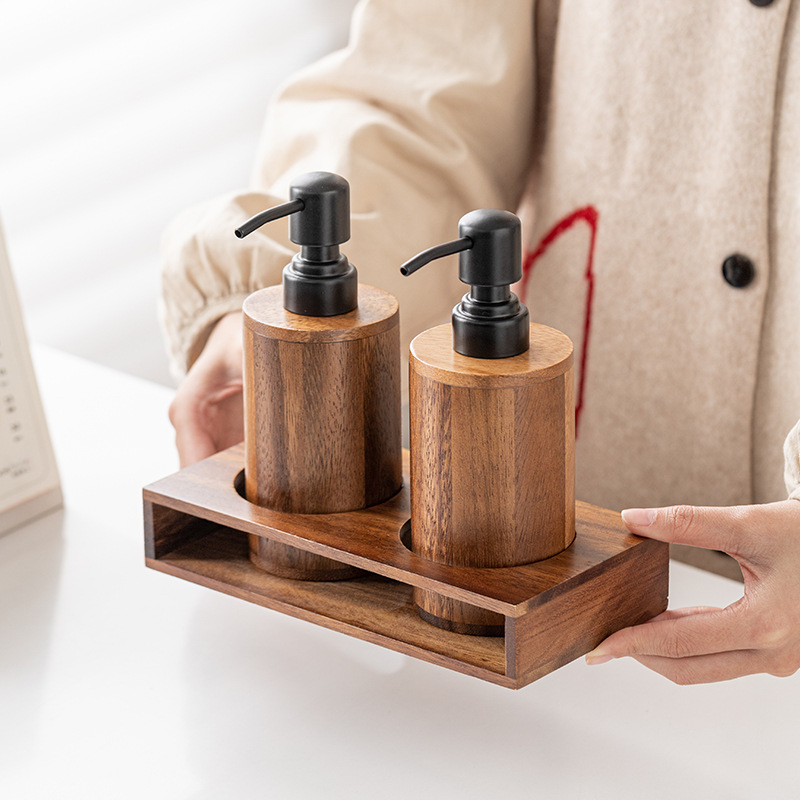 Walnut wood press-type portion - đánh giá và giá Luxury Skincare Tray
