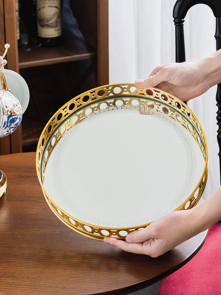 Light luxury mirror brass rota - đánh giá và giá Luxury Skincare Tray