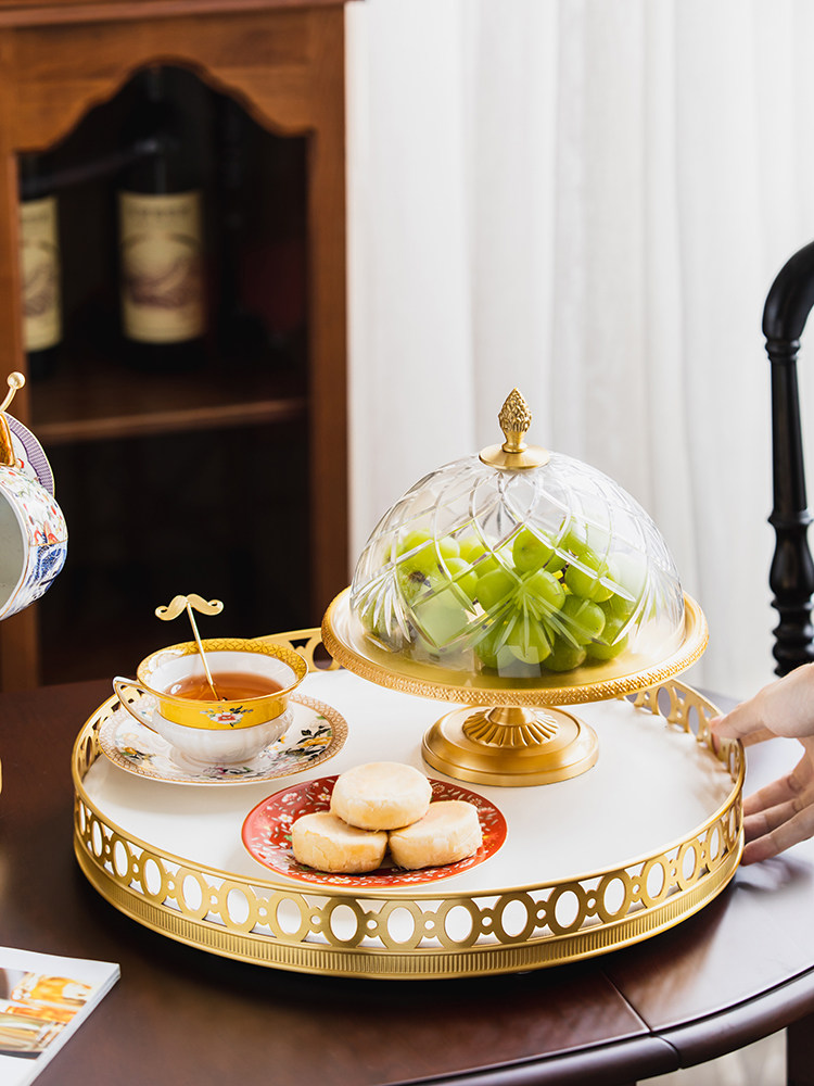 Light luxury mirror brass rota - đánh giá và giá Luxury Skincare Tray