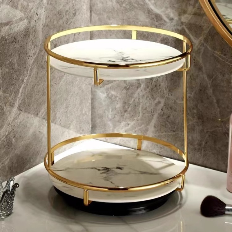 Brass Double-Tier Perfume Stor - đánh giá và giá Luxury Skincare Tray