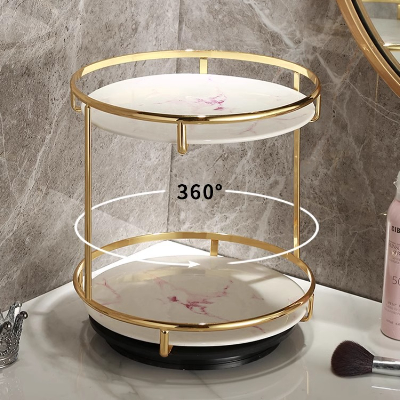Brass Double-Tier Perfume Stor - đánh giá và giá Luxury Skincare Tray