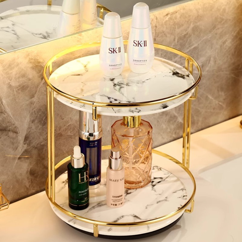 Brass Double-Tier Perfume Stor - đánh giá và giá Luxury Skincare Tray