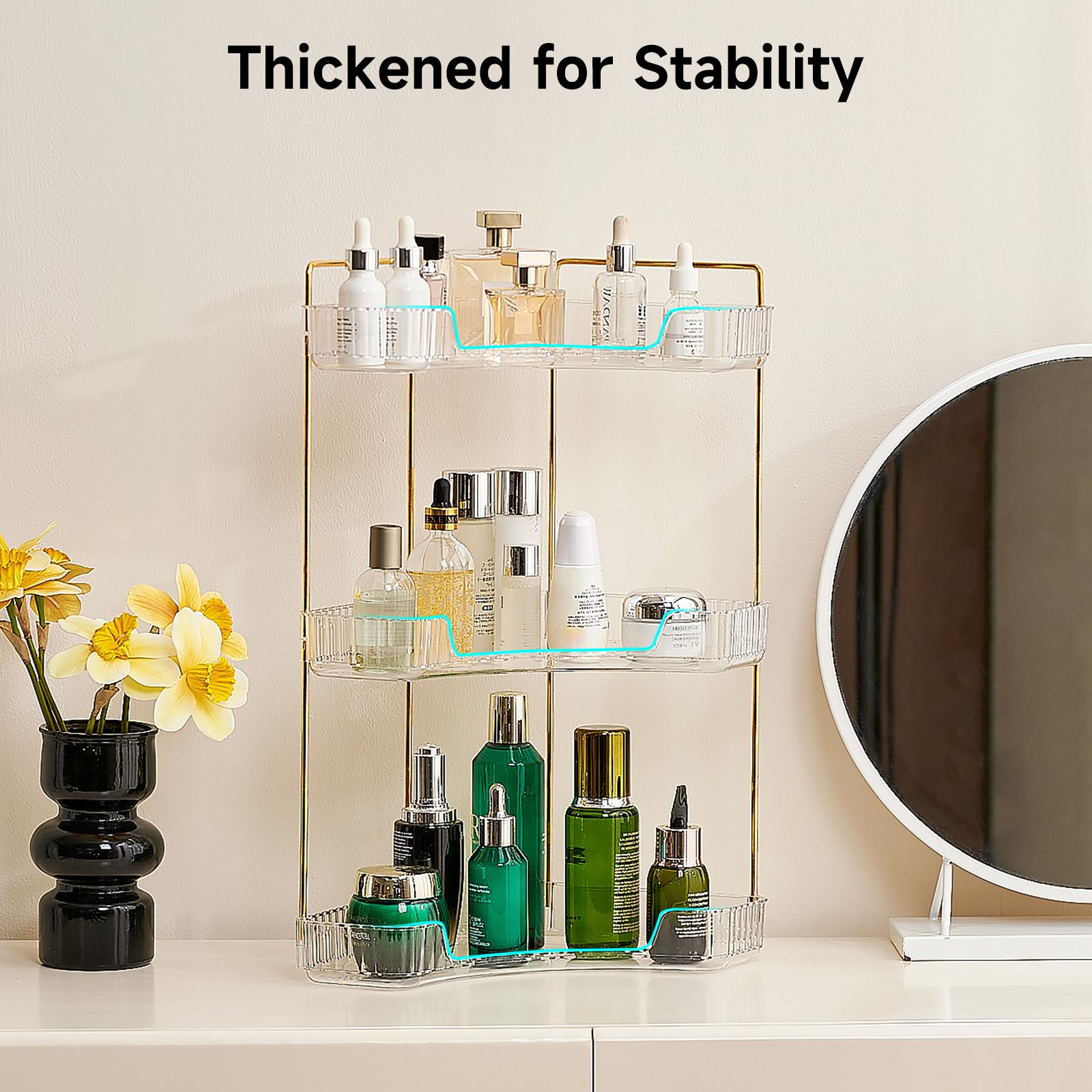 3 Tier Clear Bathroom Organize - đánh giá và giá Luxury Skincare Tray
