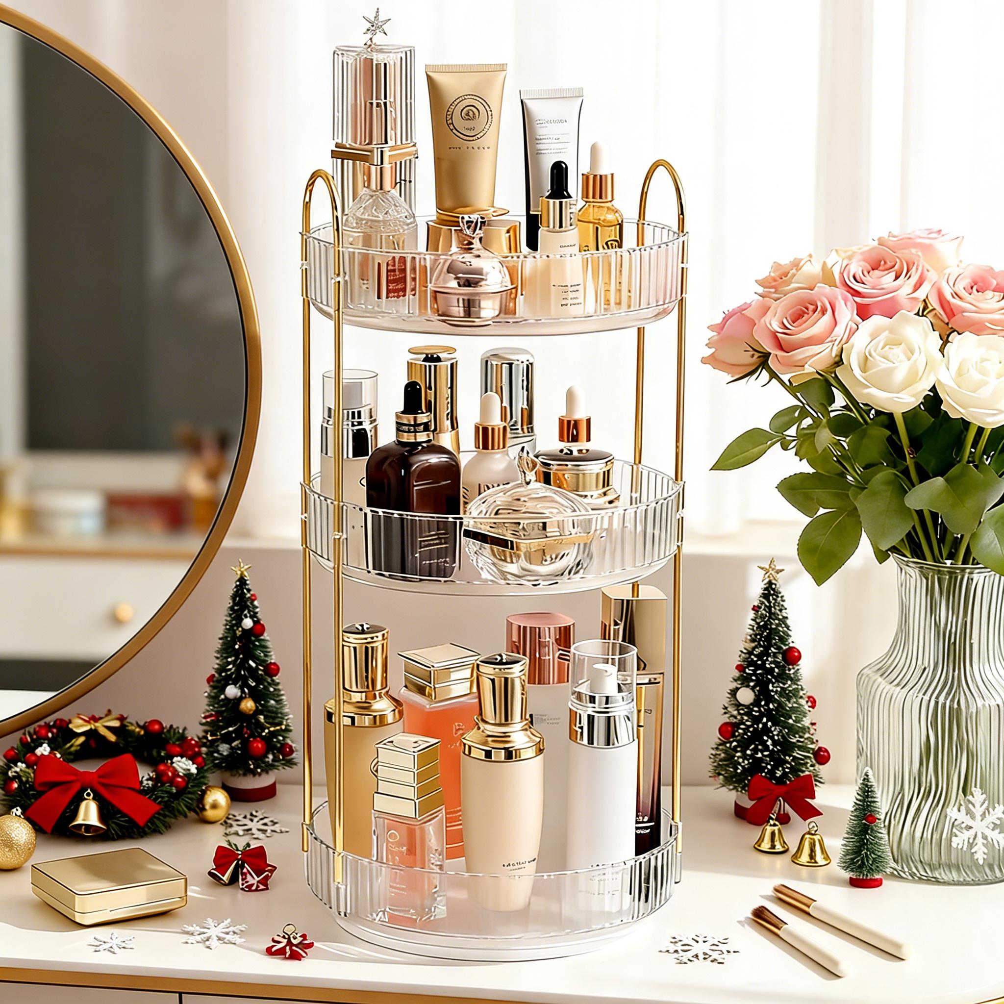 3 Tier Clear Bathroom Organize - đánh giá và giá Luxury Skincare Tray