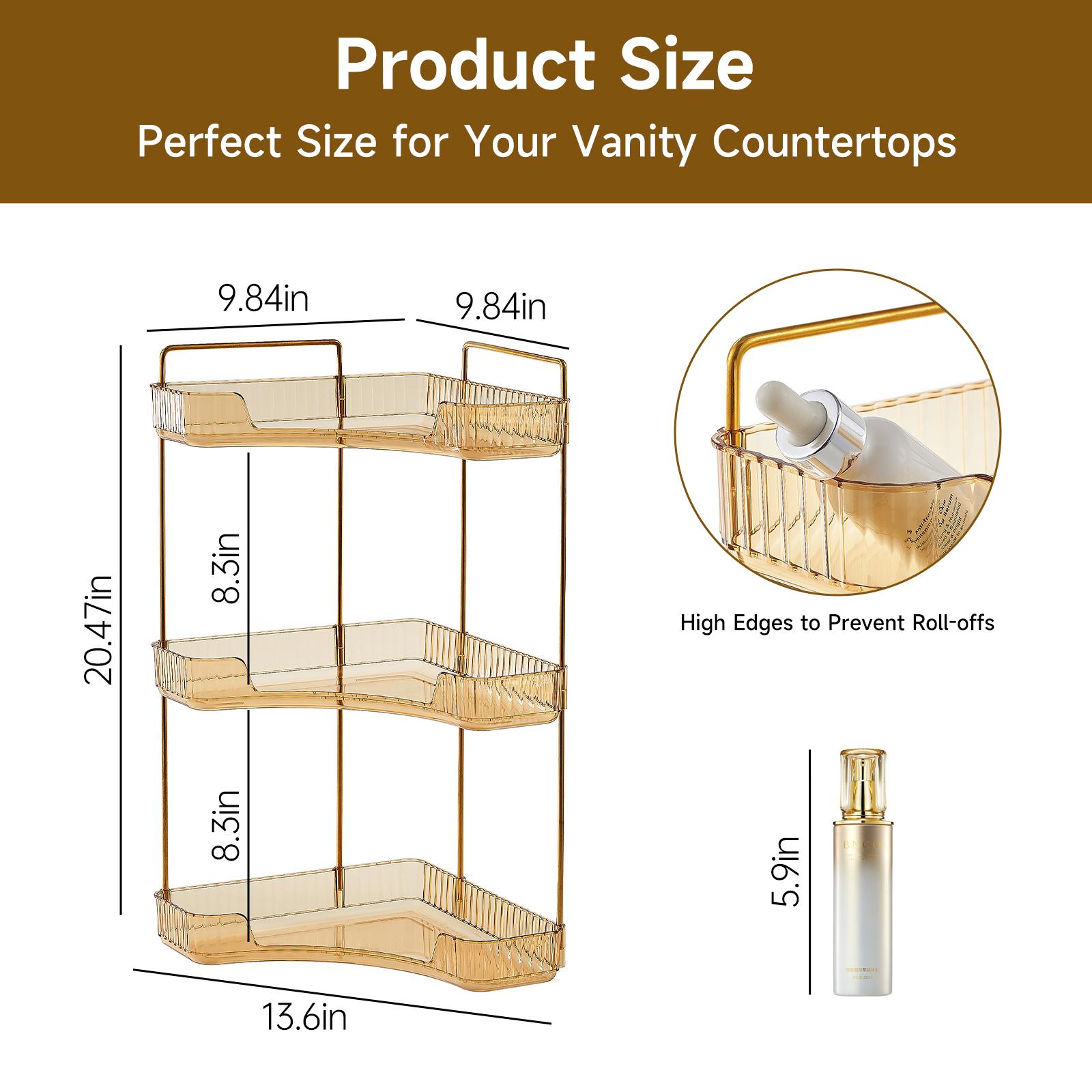 3 Tier Clear Bathroom Organize - đánh giá và giá Luxury Skincare Tray